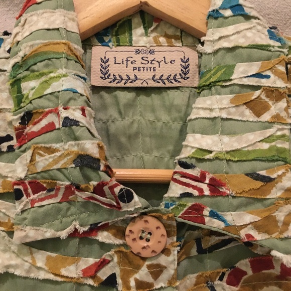 Life Style Petite Womens Jacket colorful stripes - Picture 3 of 6